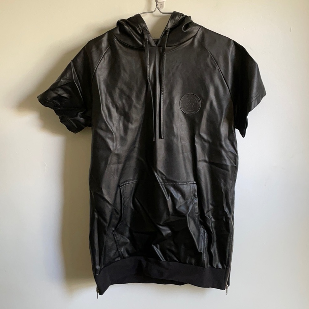 Criminal damage sz m black polyurethane hoodie